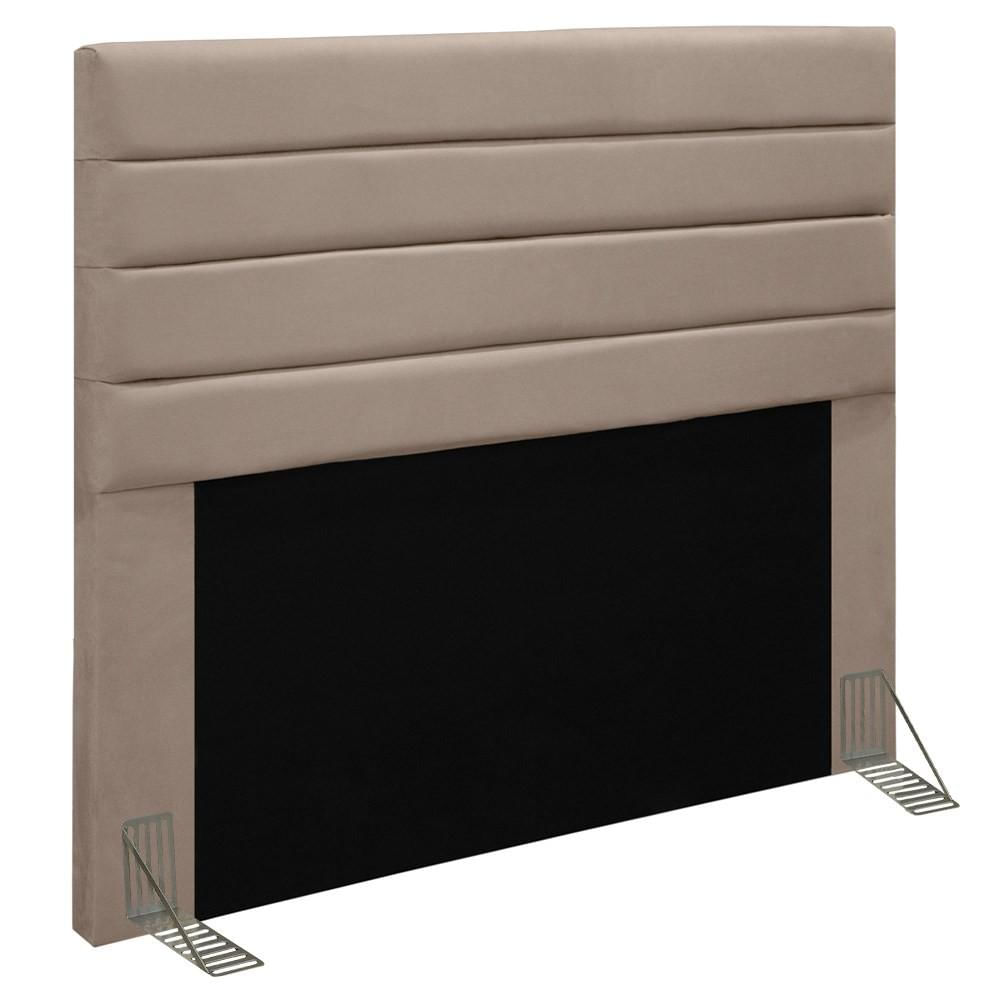 Cabeceira Cama Box Casal Queen 160cm Rubi W01 Suede Bege - Mpozenato