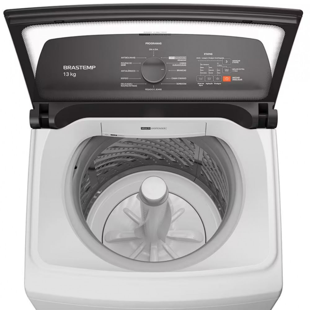 Lavadora de Roupas Brastemp BWK13AB com Ciclo Tira Manchas Advanced e Ciclo Antibolinha - 13kg Branco / 220V