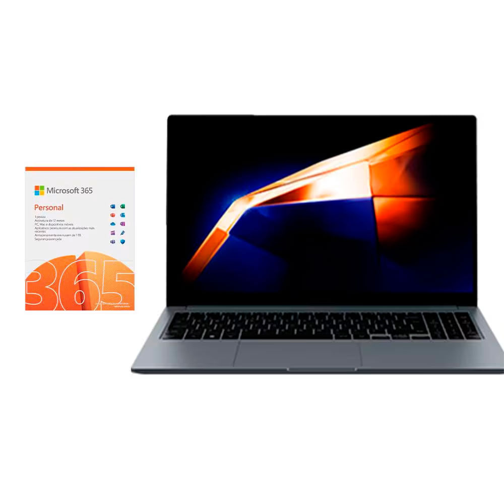 Notebook Samsung Galaxy Book4 Intel Core i5 8GB RAM 256GB SSD Windows 11 Home NP750XGJ-KG4BR + Microsoft 365 Personal 1TB Nuvem