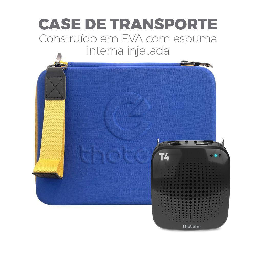 Amplificador Profissional Portátil De Voz Thotem T4, 15w De Potência E Acompanhado De Microfone Com Fio