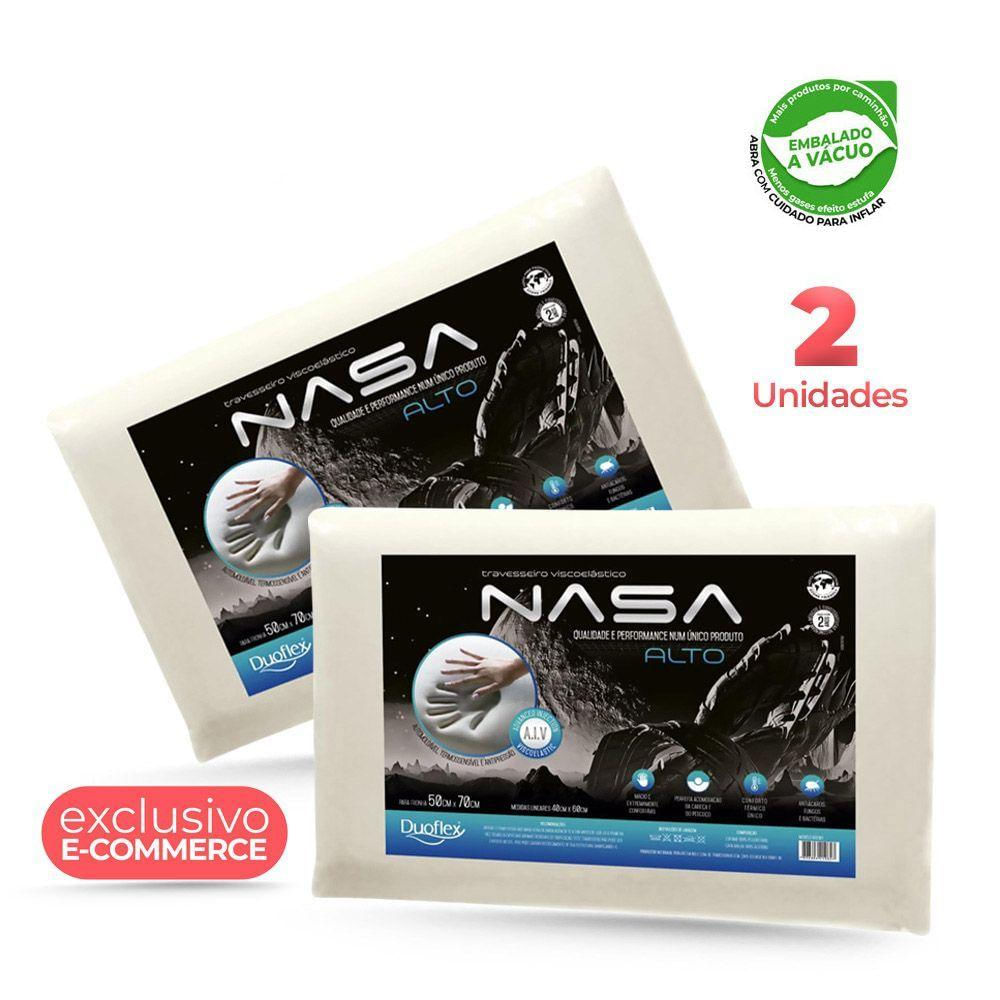 Kit Travesseiro Nasa Alto 2 Unid. (e-commerce) Duoflex