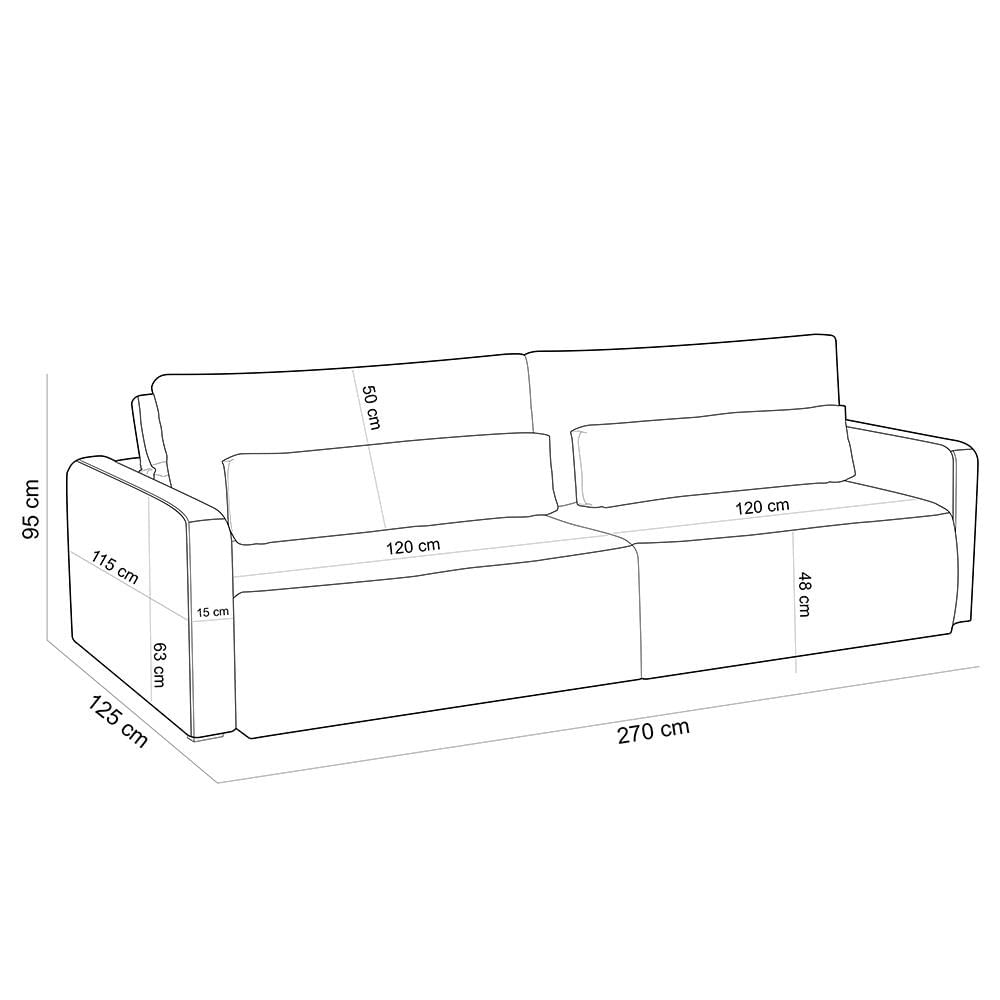 Sofá Retrátil Reclinável Para Sala de Estar Living 270cm Sevilha F04 Veludo Marrom - Lyam Decor