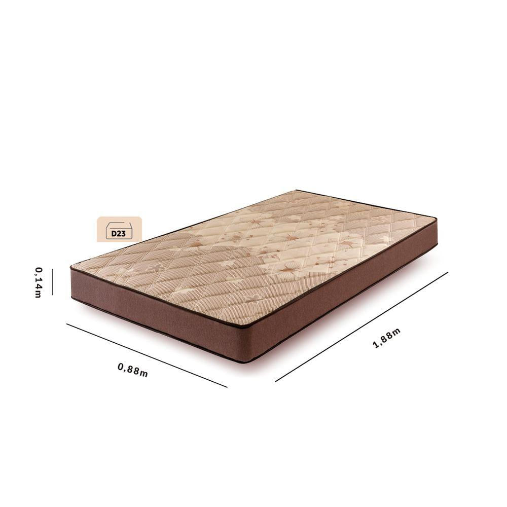 Colchao Casal Espuma D23 Confort 138x188x14 New Colchoes