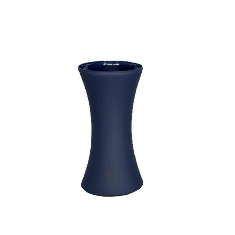 Vaso De Vidro Julieta Pequeno Fosco - Cristais Parisiense - Blue Fosco