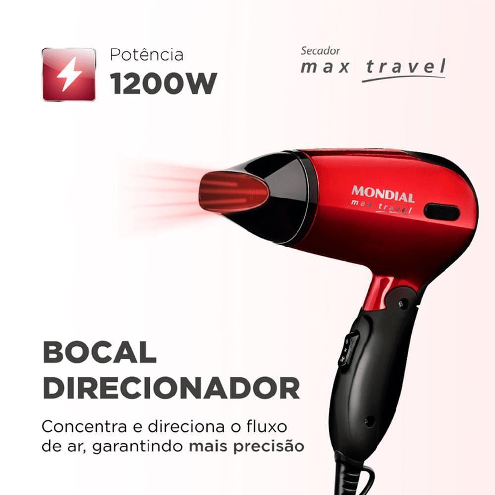 Secador de Cabelo Mondial Travel Sc-10 Bivolt