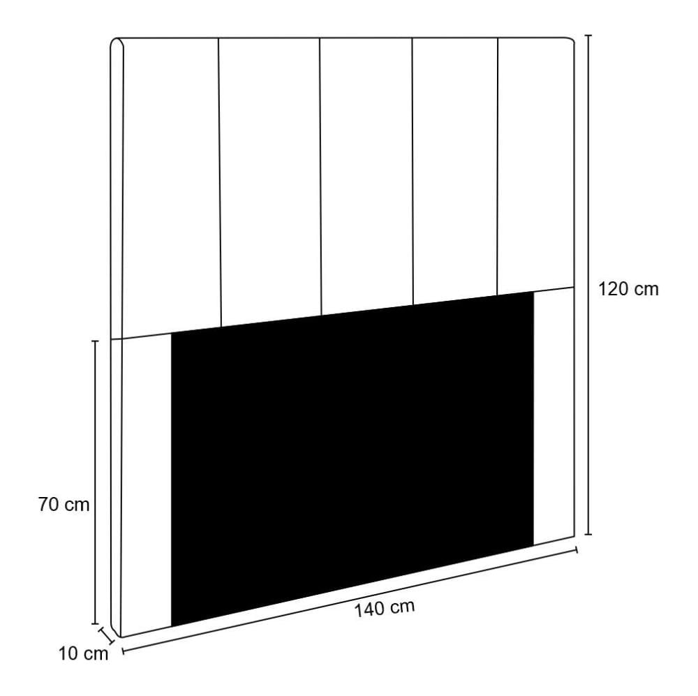 Cabeceira Cama Box Casal 140cm Pérola W01 Corano Marrom - Mpozenato