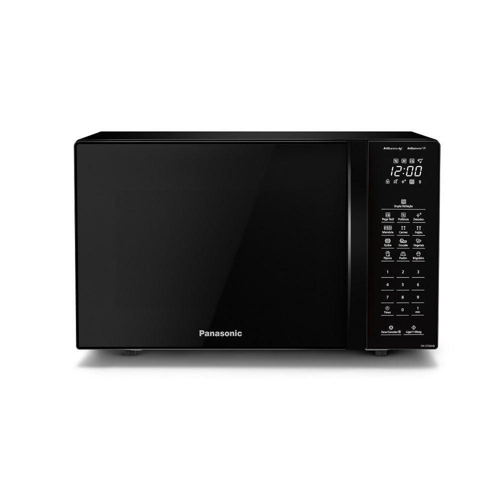 Micro Ondas Panasonic 34 L Dupla Refeição 900W Nnst66nbrun Preto 110V