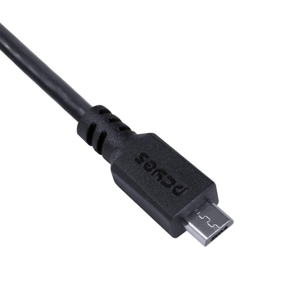 Adaptador Otg Micro Usb Para Usb 2.0 15cm Preto Conexão Com Celulares Smartphones Tablets - Pamup-15