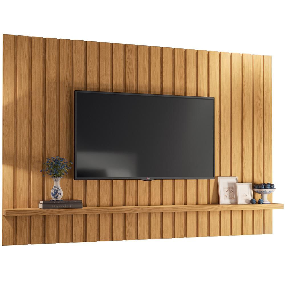 Painel Ripado Para Quarto Sala TV 70 Pol 200cm Conect B01 Cinamomo - Lyam Decor