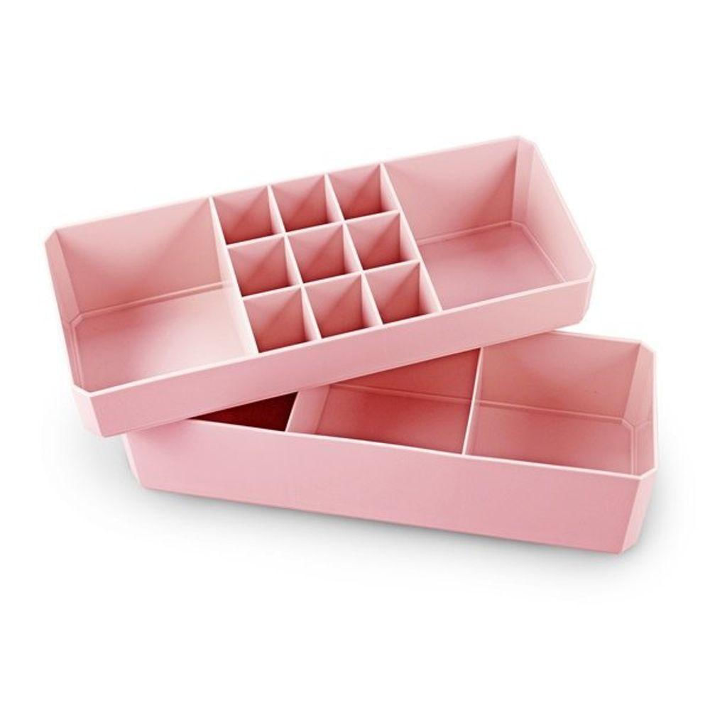 Organizador De Maquiagem, Porta Jóias De 2 Andares Linha Loft Black Friday Rosa