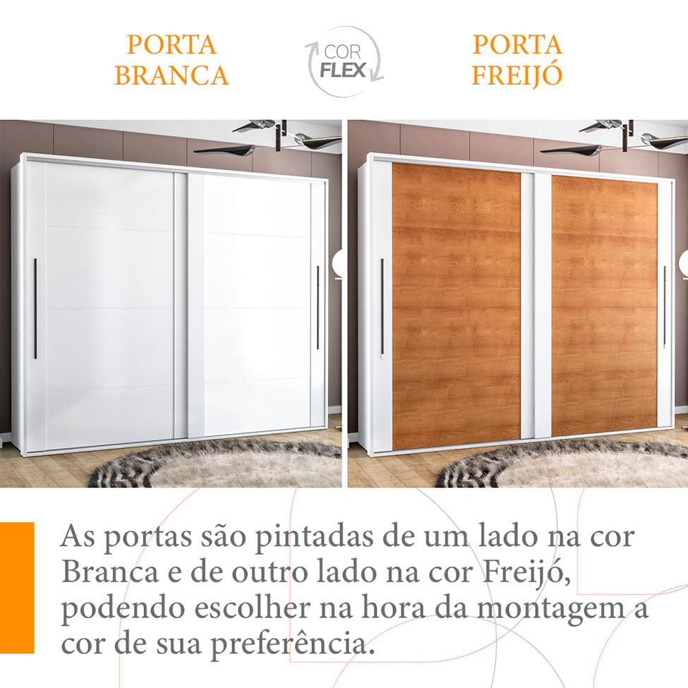 Guarda-Roupa Casal Sevilha Flex 2 PT 4 GV Branco