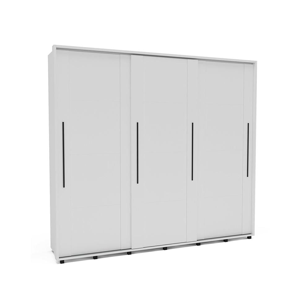 Guarda-Roupa Casal Coimbra Flex com Pés 3 PT 6 GV Branco