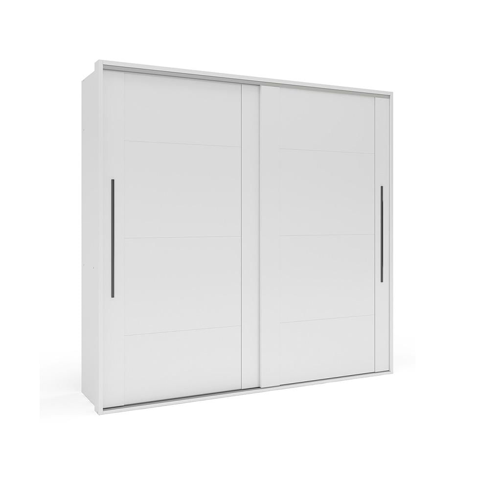 Guarda-Roupa Casal Sevilha Flex com Pés 2 PT 4 GV Branco 213cm