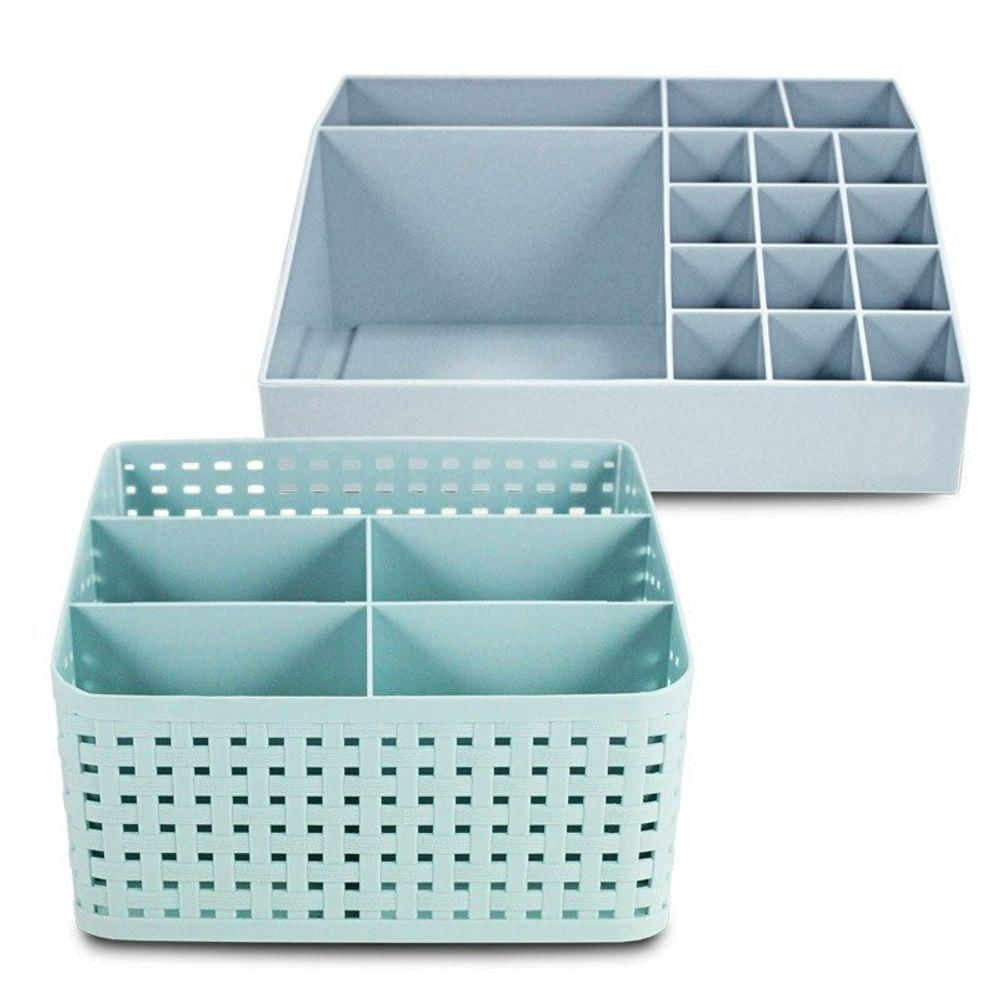 Conjunto Organizador Multi-uso E Multi Funcional De Mesa Azul