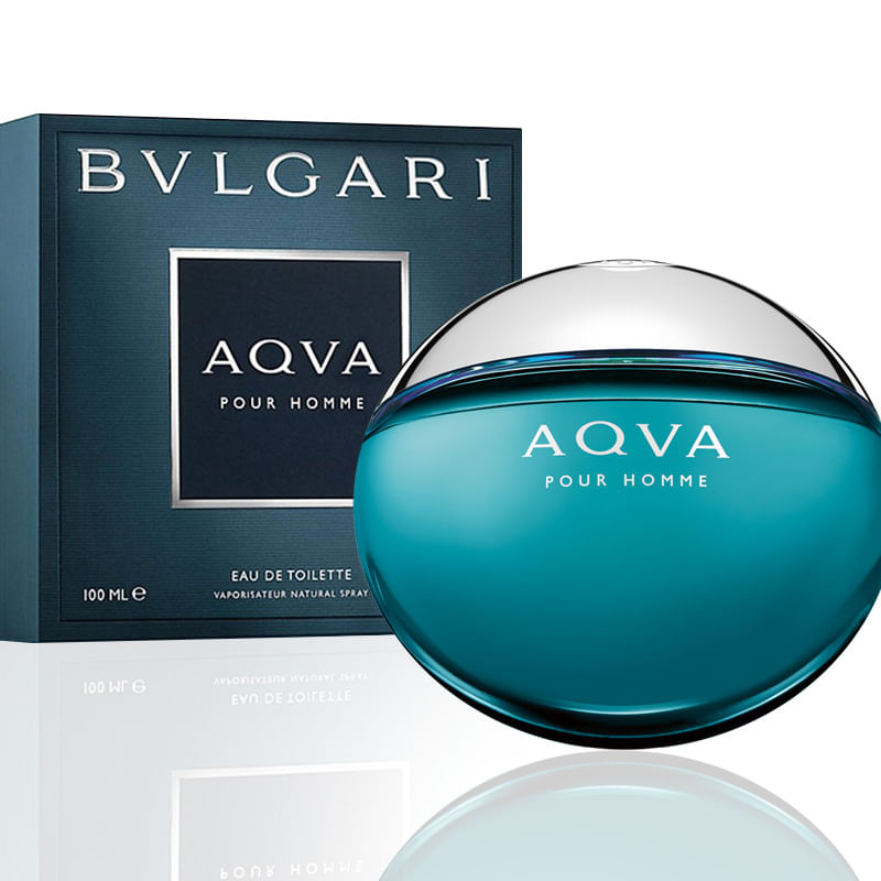 Aqva Pour Homme BVLGARI Perfume Masculino Eau de Toilette 100ml Importado 100ml / Incolor