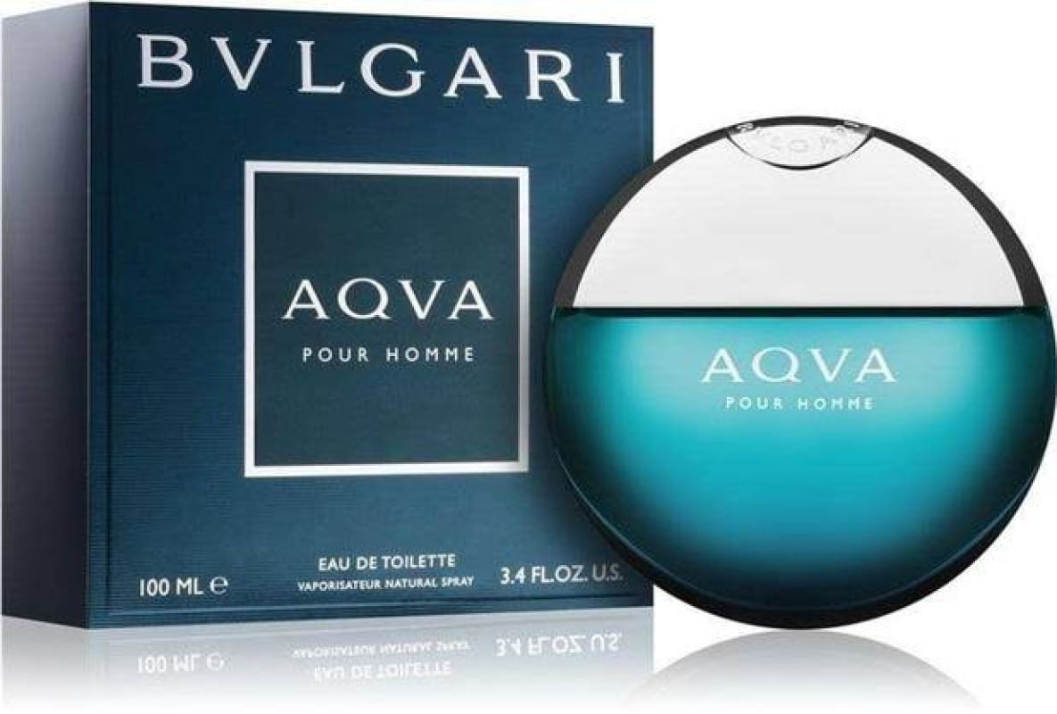 Aqva Pour Homme BVLGARI Perfume Masculino Eau de Toilette 100ml Importado 100ml / Incolor