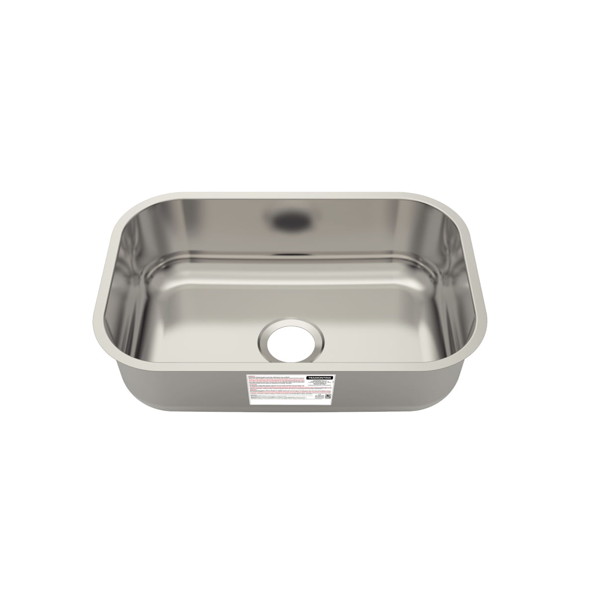 Cuba de Embutir Tramontina 47 x 30 x 14 cm Basic 47 BL Standard em Aço Inox Sem Válvula