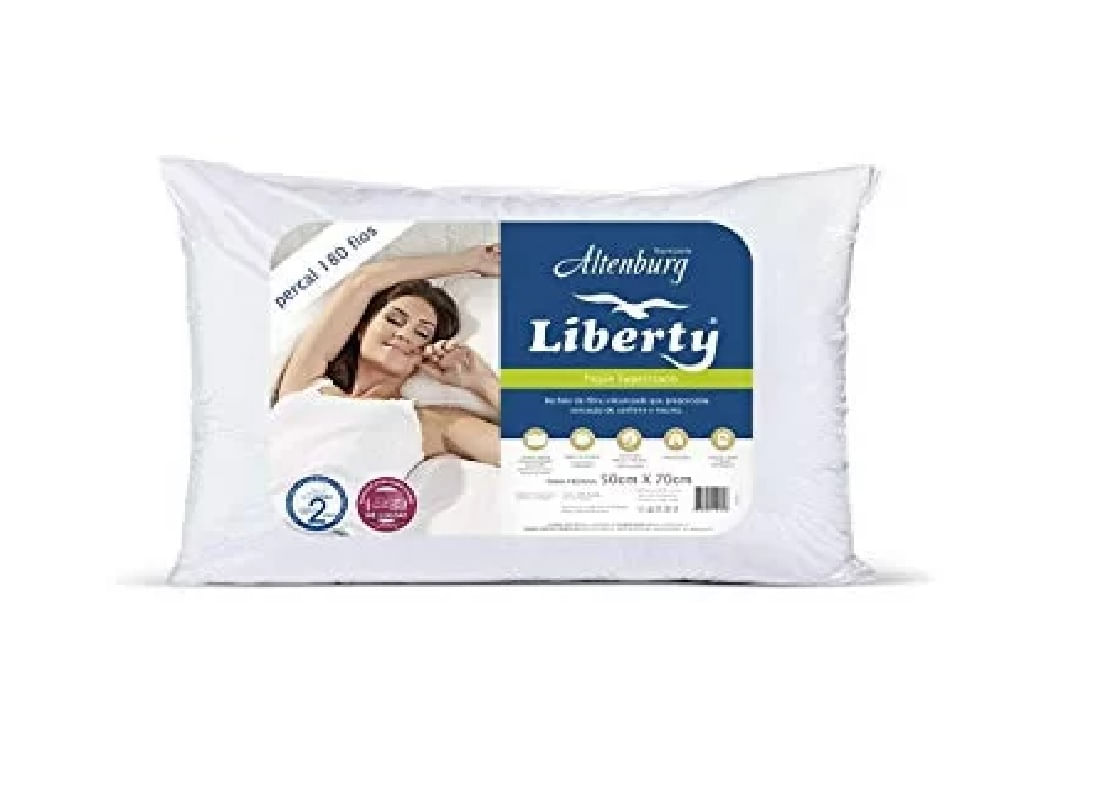 Travesseiro Liberty Percal 180 Fios 50cm x 70cm Altenburg