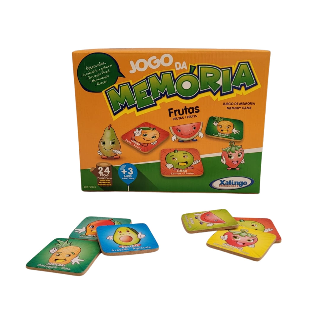 Jogo Da Memória Educativo Frutas - Xalingo