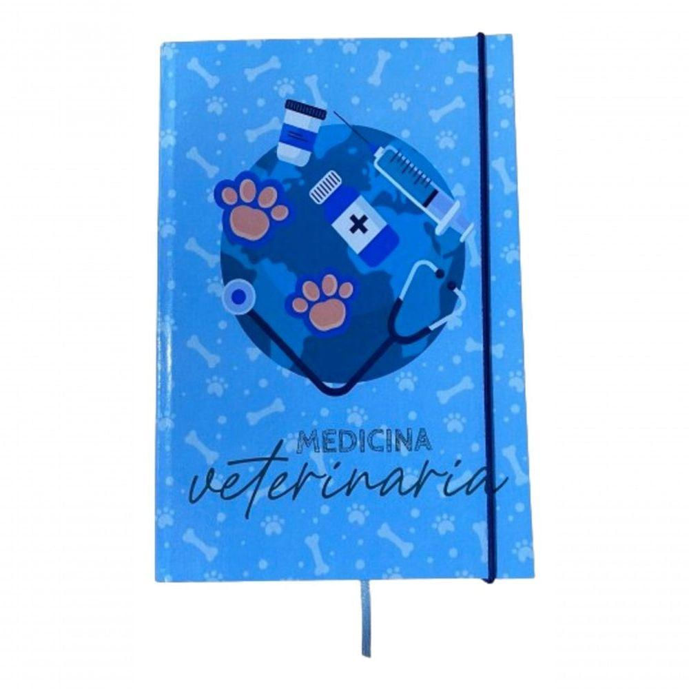 Caderno Sketchbook Grande Capa Profissões Medicina Veterinária 21x14cm Miolo Com Pauta Para Escrever