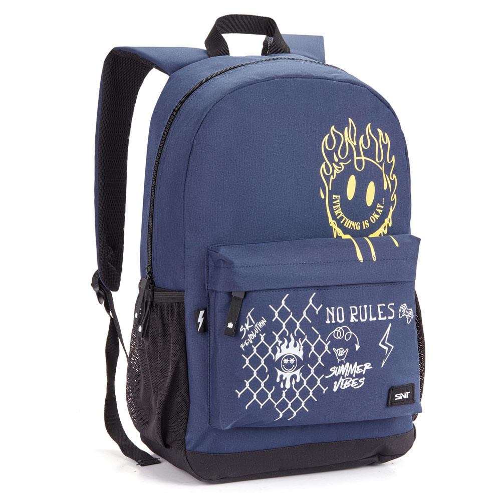 Mochila Estampada No Rules 18" MJ42253 Seanite