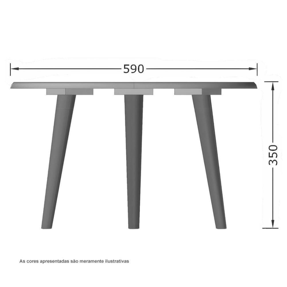 Mesa De Centro Brilhante Titanium Bechara