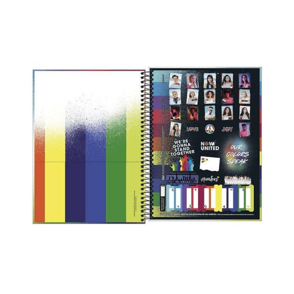 Caderno Espiral Capa Dura 10x1 - 160 Folhas - Now United - Tilibra