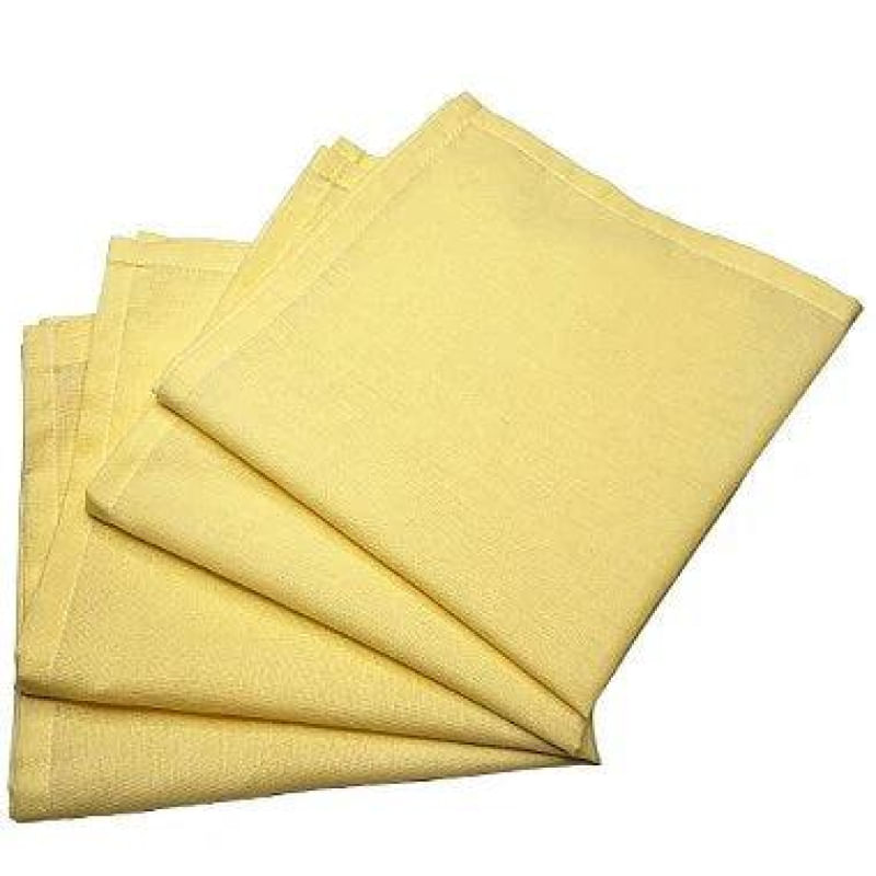 Kit 4 Guardanapos de Tecido Amarelo Pastel Algodão 39cmx39cm Amarelo