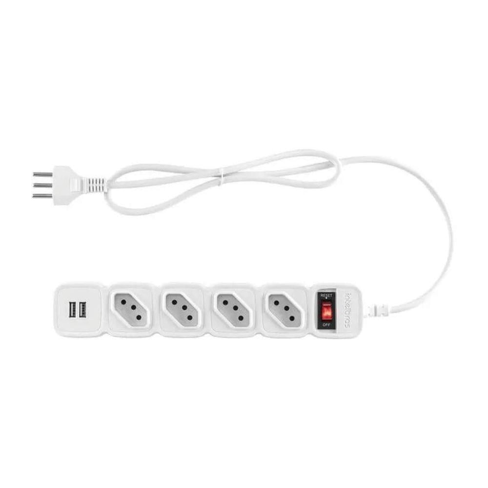 Protetor Eletronico Intelbras Epe204 4 Tomadas 2 Usb Branco