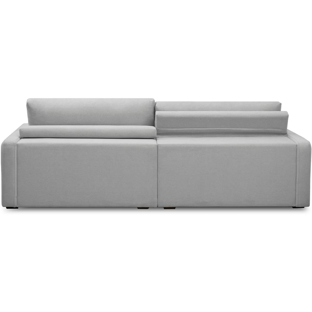 Sofá Retrátil Reclinável Para Sala de Estar Living 240cm Sevilha F04 Bouclê Cinza - Lyam Decor