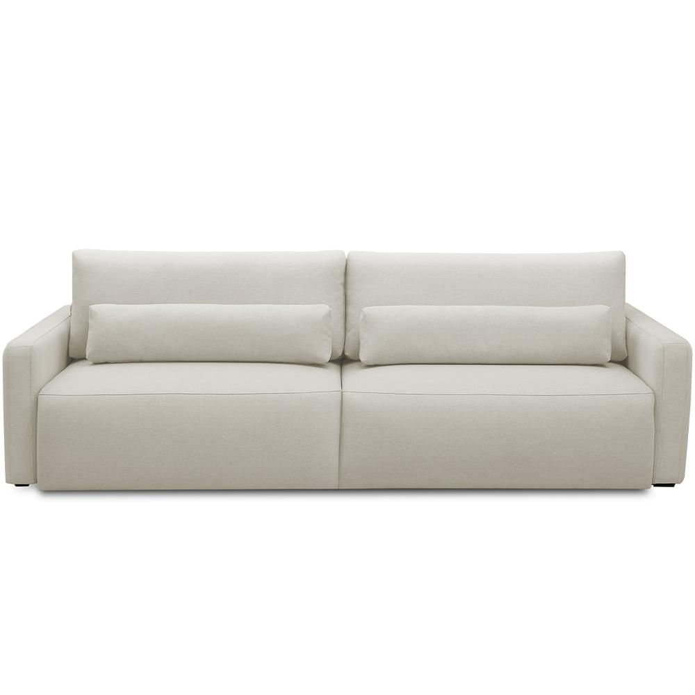 Sofá Retrátil Reclinável Para Sala de Estar Living 240cm Sevilha F04 Veludo Bege - Lyam Decor