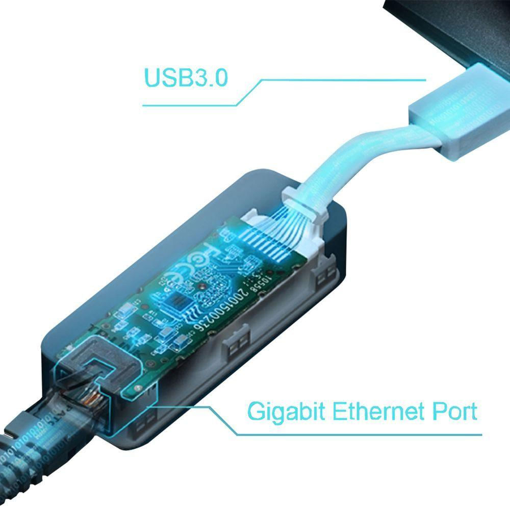 Adaptador De Rede Usb 3.0 P- Rj45 Gigabit Ue300