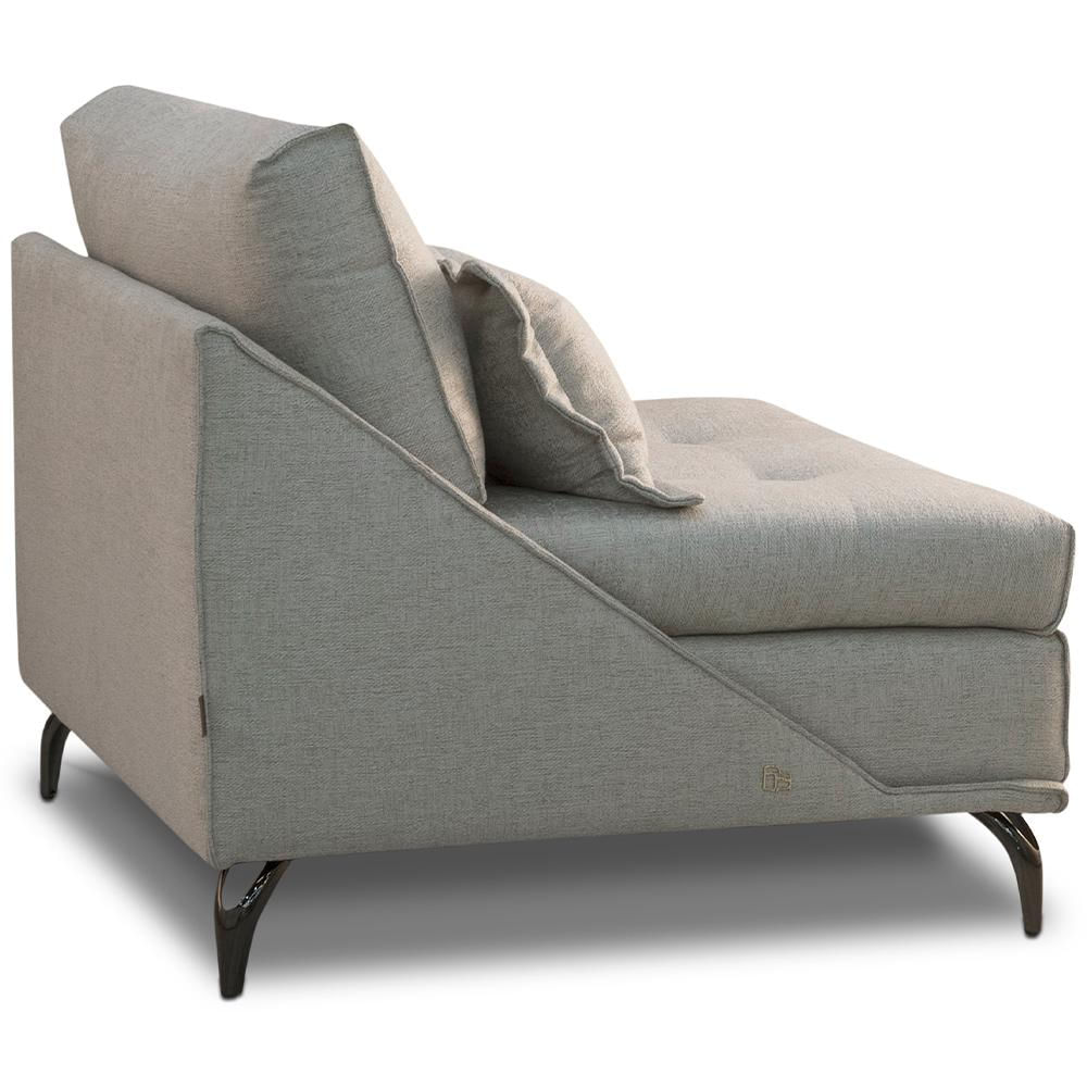 Sofá Chaise Longue Para Sala Living Abby T03 Linho Urano - Lyam Decor