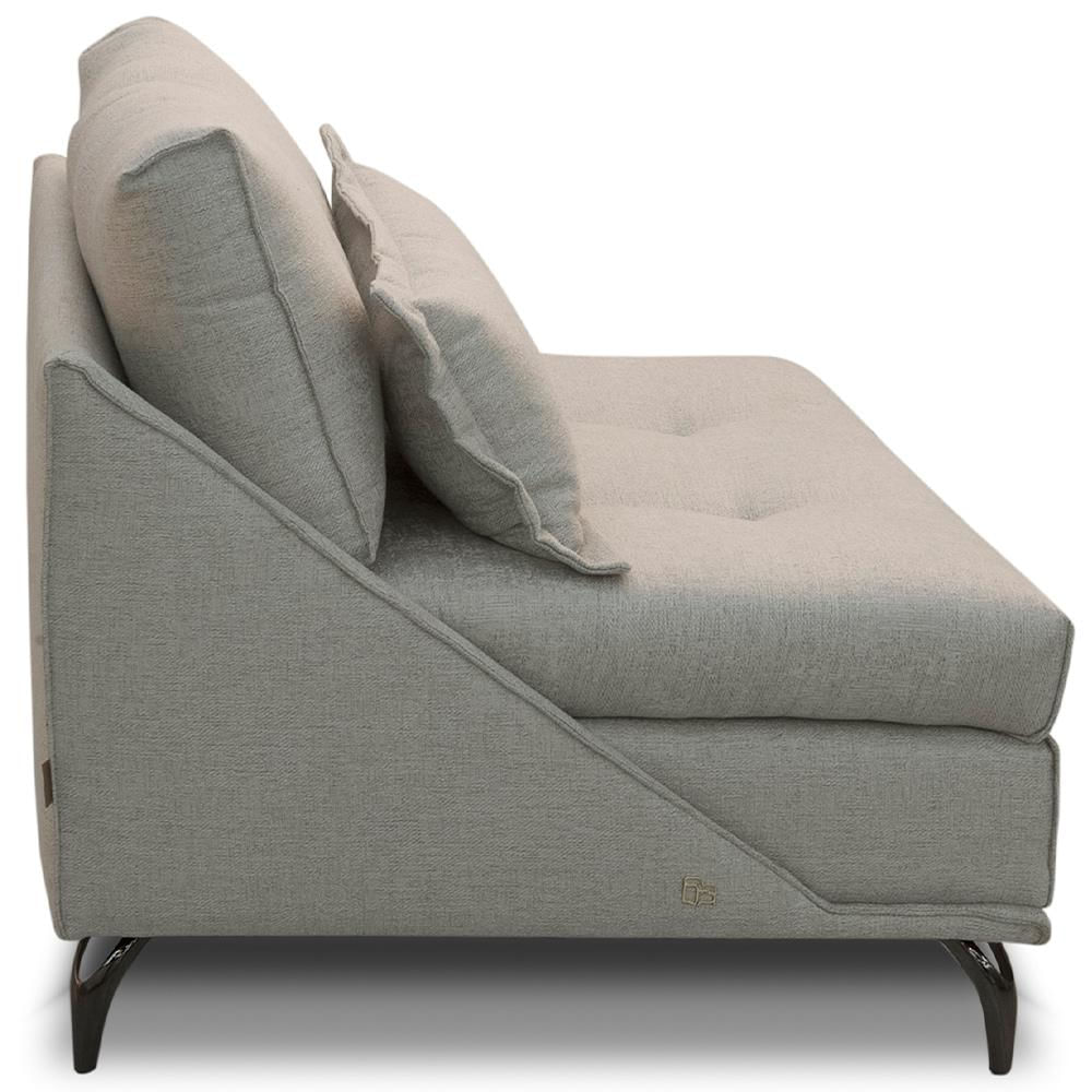 Sofá Chaise Longue Para Sala Living Abby T03 Linho Urano - Lyam Decor