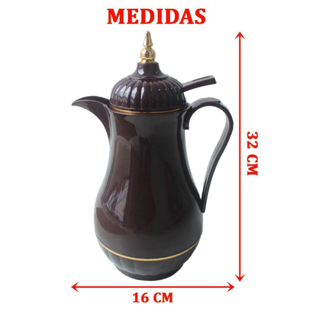 Garrafa Térmica Arábica Luxuosa Vintage Vinho 1l Bule Café