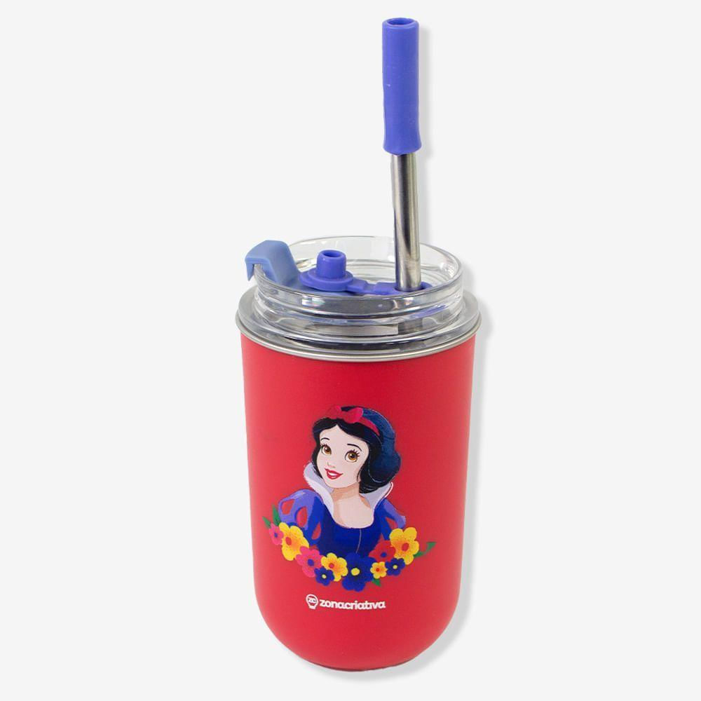 Copo Neo Com Canudo Branca De Neve - Disney