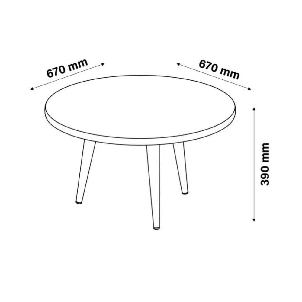 Mesa De Centro Leggs Bellagio 67cm Verde