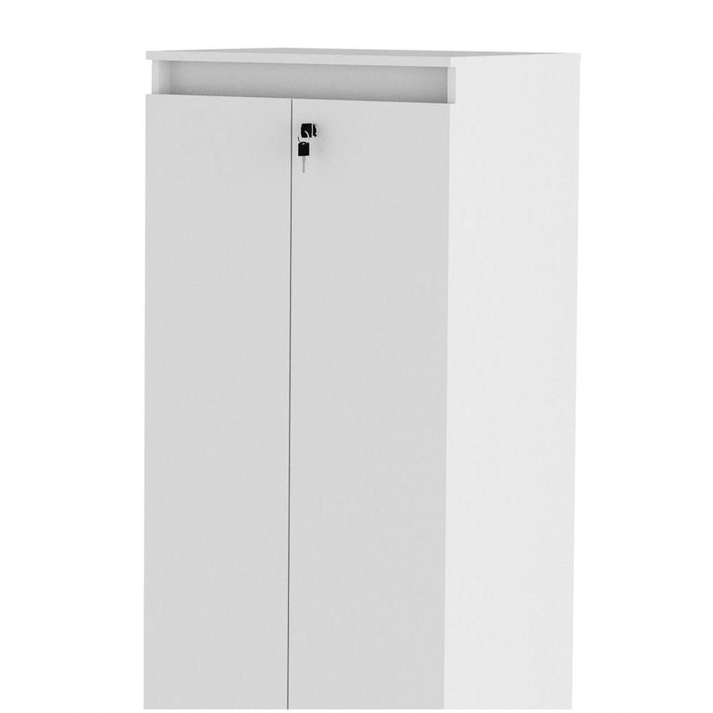 Armário Alto Para Escritório 2 Portas Me4151 Branco