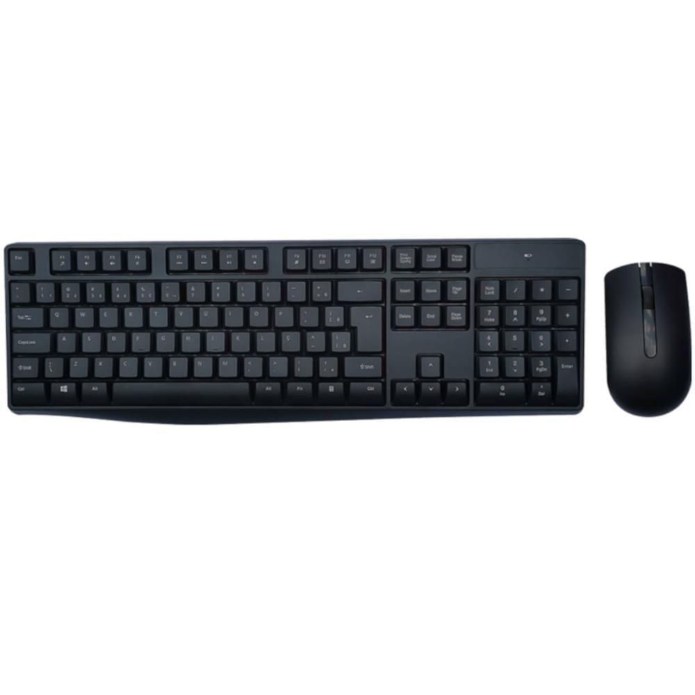 Kit Teclado Mouse Sem Fio 2.4ghz Multimidia Usb Bulk Pilhas