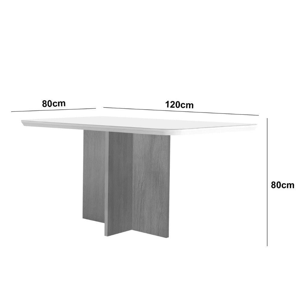 Mesa Olimpia 120 Mdf Canto Copo E Com 4 Cadeiras Athenas Veludo Marrom/naturalle/naturalle