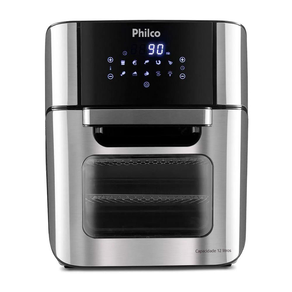 Fritadeira Air Fryer 2 Em 1 Com 12 Litros, Philco Preta 127v 110