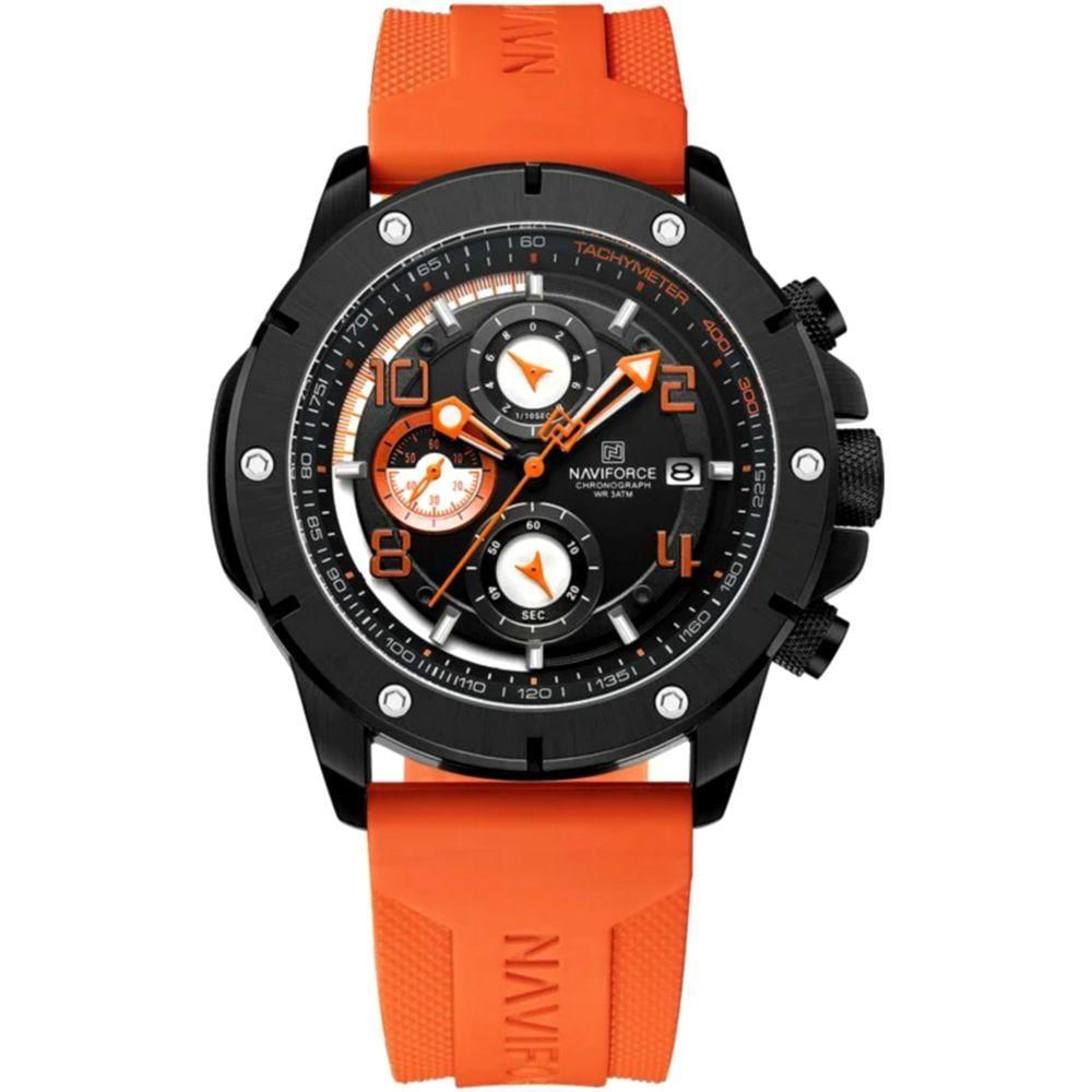 Relógio De Pulso Masculino De Quartzo Design Esportivo Luminoso À Prova Da Água 30m Laranja