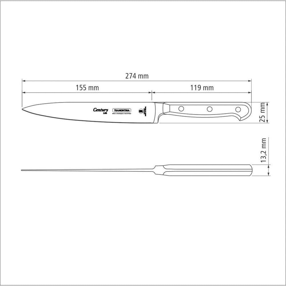 Faca Utility Tramontina Century Inox Cabo Policarbonato 6 Tramontina