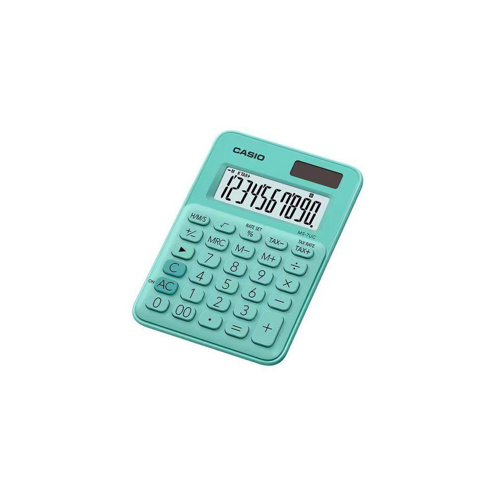 Calculadora De Mesa 10 Dígitos Verde - Ms-7uc-gn-w-dc