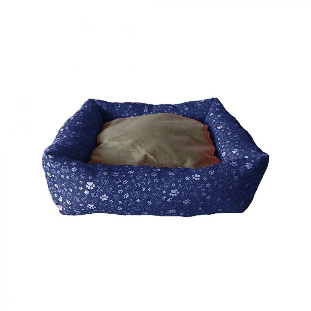 Cama Pet Para Cachorro E Gato Tamanho 60x60 Médio-pet Elite Azul