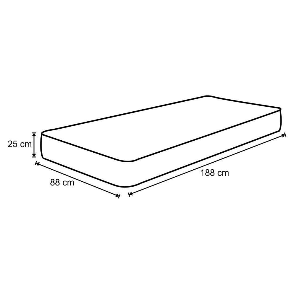 Colchão Solteiro Mola Class Pocket Euro 88x188x25cm Branco/Bege - Castor