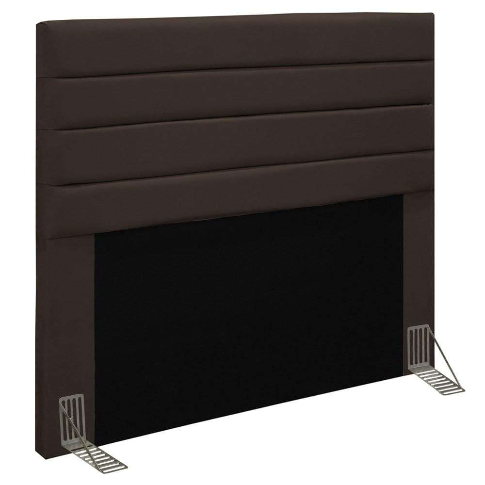 Cabeceira Cama Box Casal Queen 160cm Rubi W01 Suede Marrom - Mpozenato