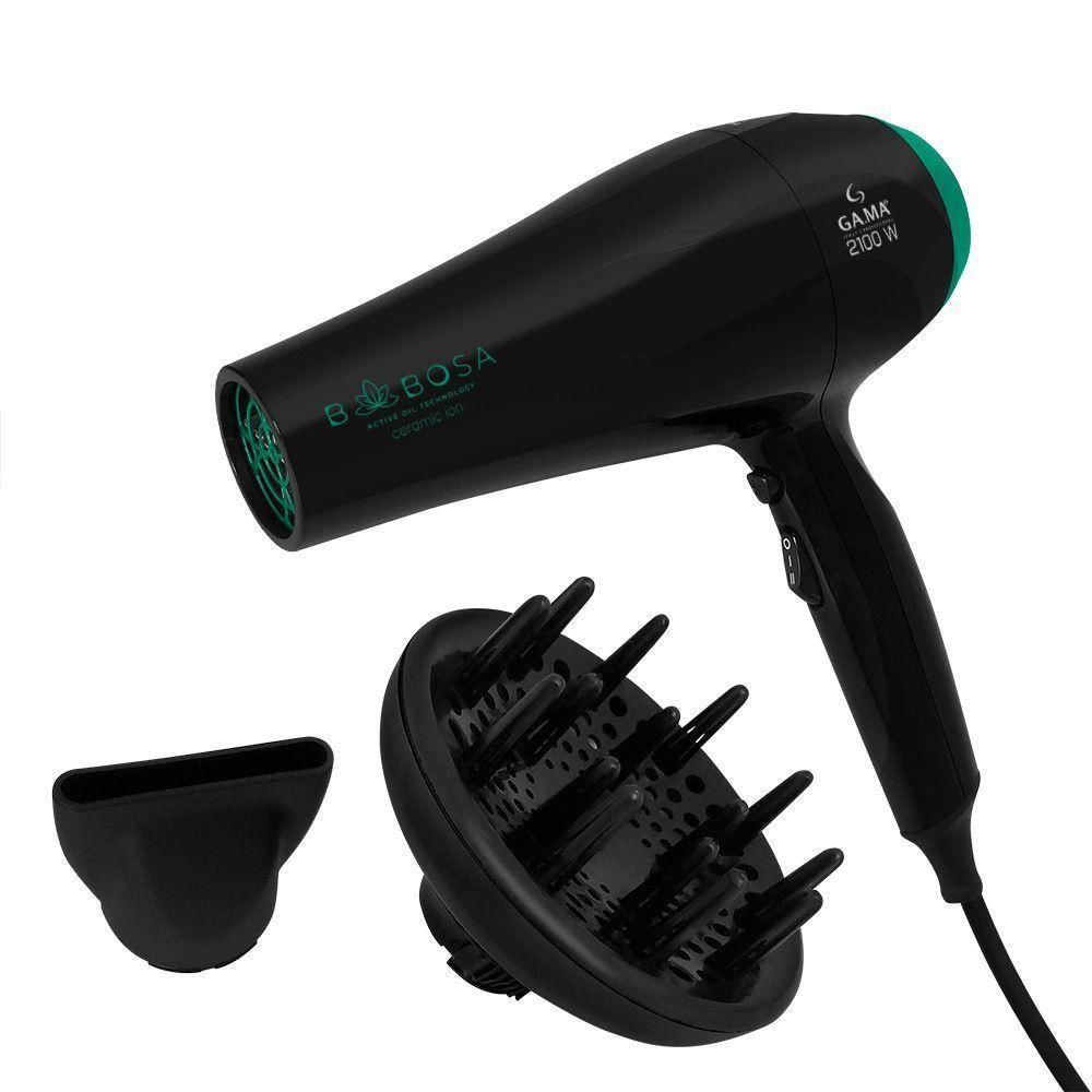 Secador De Cabelo Gama Primo Babosa Ceramic íon Preto-verde 110v