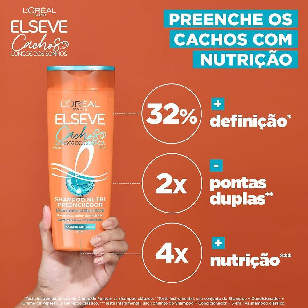 Shampoo Nutri Preenchedor Elseve Cachos Longos Dos Sonhos L'oréal Paris 400ml