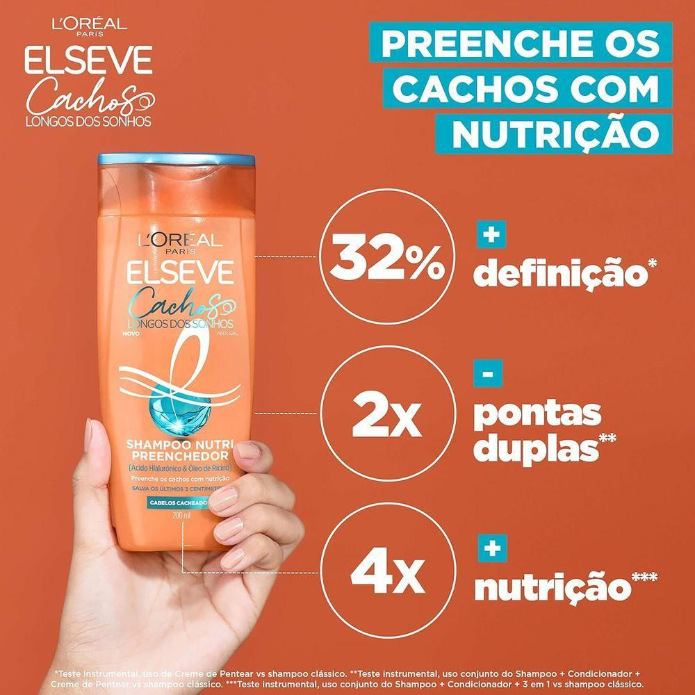 Shampoo Nutri Preenchedor Elseve Cachos Longos Dos Sonhos L'oréal Paris 200ml